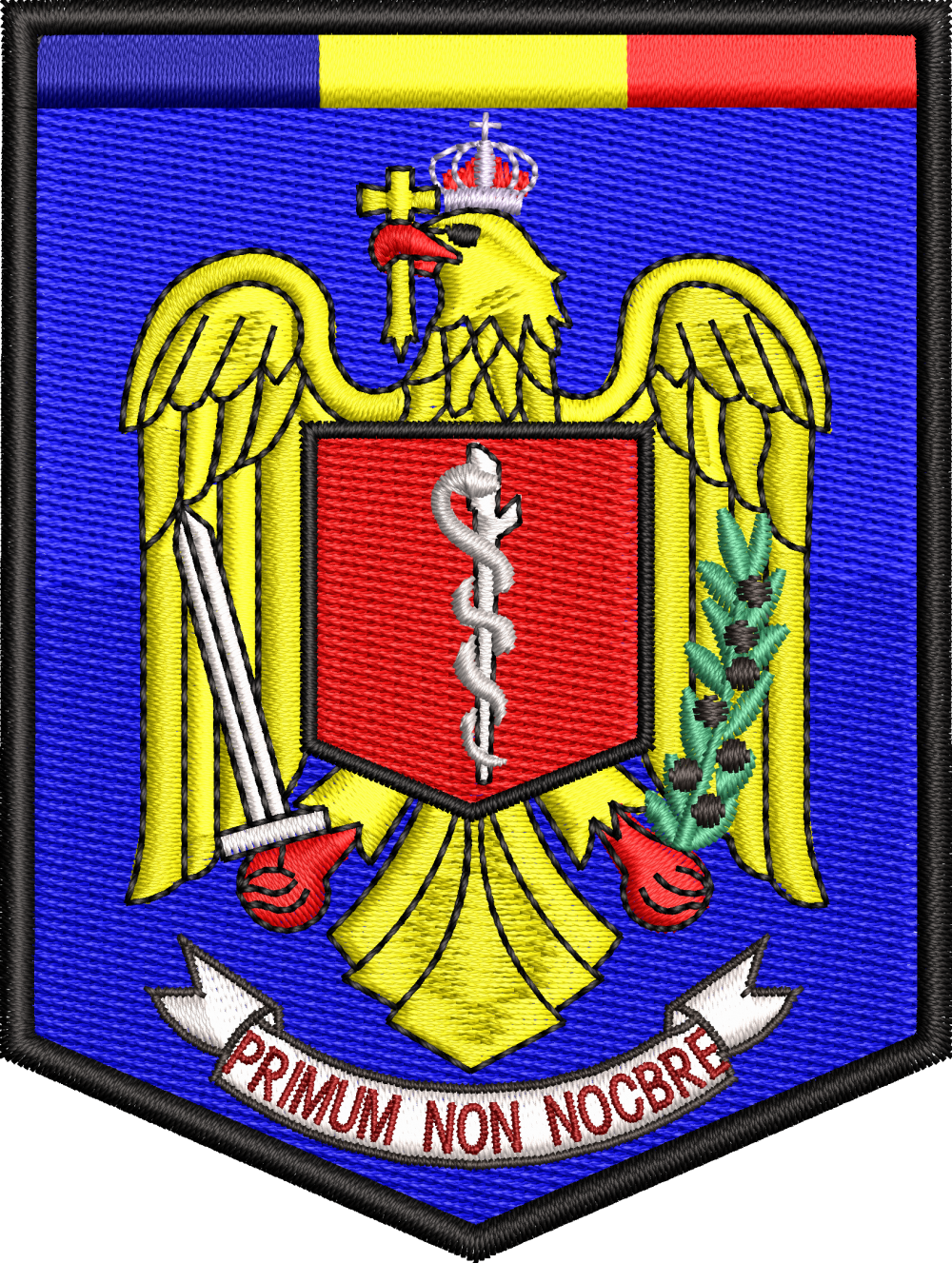 EMBLEMA DIRECTIA MEDICALA MAI CU TRICOLOR